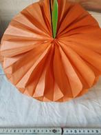 halloween pompoen in papier ongeveer 24cm, Ophalen of Verzenden