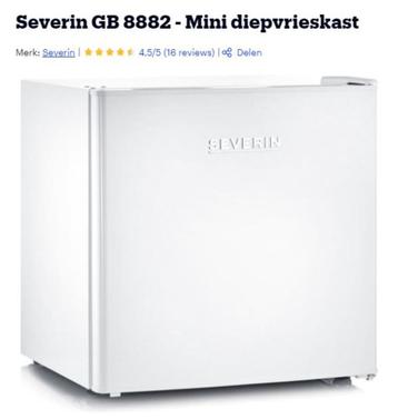 Mini diepvrieskast, Elektronische apparatuur, Vriezers en Diepvrieskisten, Minder dan 85 cm, Minder dan 60 cm, Zo goed als nieuw