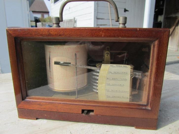 Barograaf - authentiek stuk in perfecte staat, Antiek en Kunst, Curiosa en Brocante, Ophalen of Verzenden