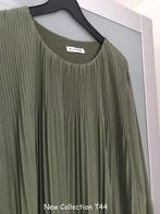 Nieuwe collectie kaki voile gevoerde jurk T44 in zeer goede, Groen, Gedragen, Maat 42/44 (L), New Collection