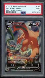 Charizard V PSA 9 - 154/172 - Étoiles brillantes à l'épée et, Comme neuf, Cartes en vrac, Envoi