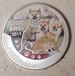 munt Niue 1dollar 2014 : Shiba Inu, Verzenden, Zilver
