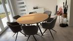 Ronde eettafel + 6 stoelen, Huis en Inrichting, Tafels | Eettafels, Ophalen, 150 tot 200 cm, Zo goed als nieuw, Vijf personen of meer