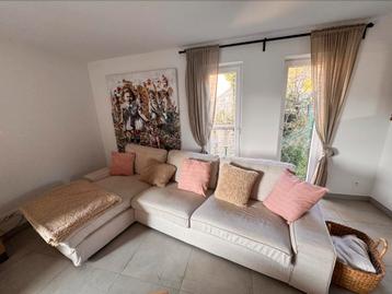 Divan beige avec meridienne, Enlèvement, Comme neuf