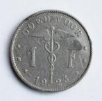 1 FRANK ALBERT 1 BELGIE 1923 VL, Postzegels en Munten, Ophalen of Verzenden, Overig, Losse munt