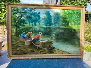 Antieke schilderij ca.1910 beschikbaar voor biedingen