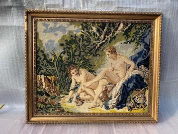 Zeer mooi hand geborduurde kader beschikbaar voor biedingen