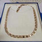 18 karaat heel mooi magnum ketting, Handtassen en Accessoires, Kettingen, Ophalen, Zo goed als nieuw, Geel, Goud