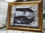 Vintage retro 1900 gouden kader huwelijksfoto, Antiek en Kunst, Curiosa en Brocante, Ophalen