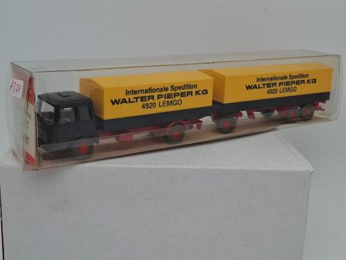 MAN vrachtwagen Walter Pieper Lemgo - Wiking 1/87, Hobby en Vrije tijd, Modelauto's | 1:87, Zo goed als nieuw, Bus of Vrachtwagen