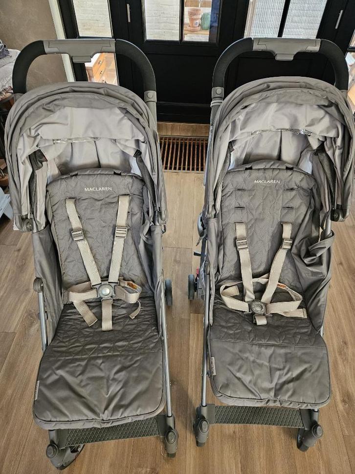 2x Maclaren Buggy Quest ARC zilver, Kinderen en Baby's, Buggy's, Zo goed als nieuw, Maclaren, Regenhoes, Verstelbare rugleuning