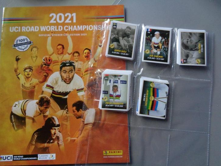 PANINI WIELRENNEN   UCI 2021 WK's  COLLECTORS ITEM  VOLLEDIG, Hobby en Vrije tijd, Stickers en Plaatjes, Nieuw, Verzenden