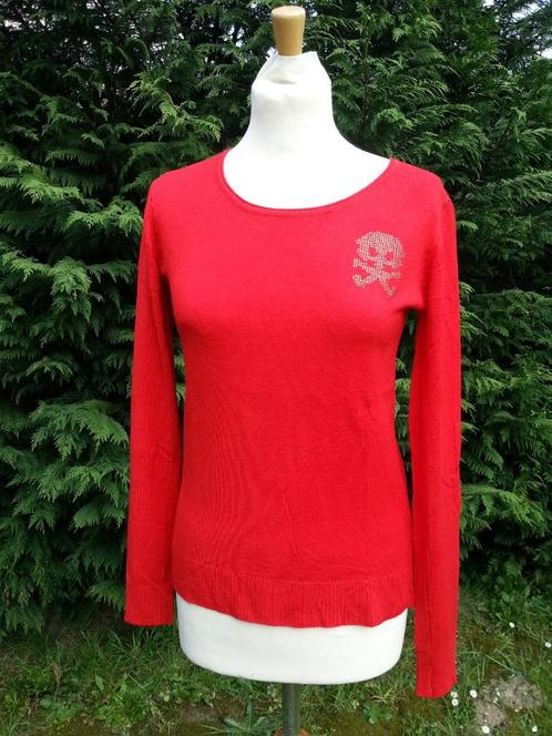 dunne trui rood klein doodskopje in strass Nieuw, Kleding | Dames, Truien en Vesten, Nieuw, Rood, Ophalen of Verzenden