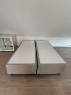 Beige boxspring 160x200, Ophalen, Gebruikt, Beige