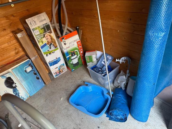 intex zwembad MET accessoires OPSTELLEN, VULLEN EN PLONSEN!!, Tuin en Terras, Zwembaden, Gebruikt, Opzetzwembad, Minder dan 80 cm