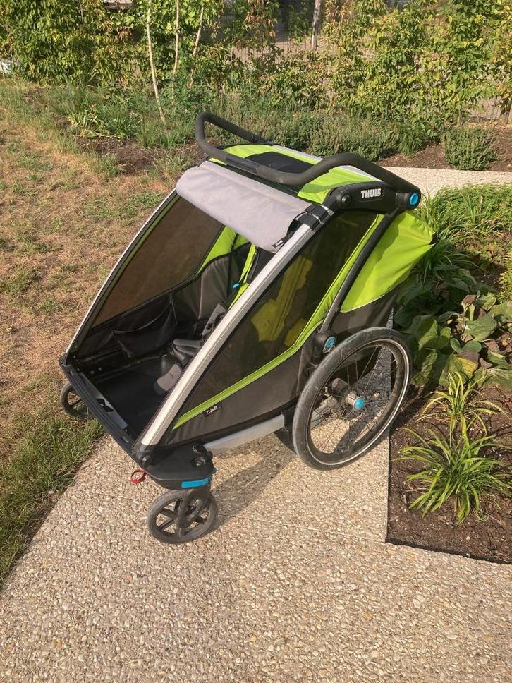 Fietskar Thule Chariot Cab 2, Fietsen en Brommers, Fietsaccessoires | Aanhangwagens en Karren, Zo goed als nieuw, Kinderkar, 40 tot 60 kg