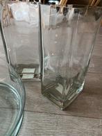 3 vazen in glas, Huis en Inrichting, Woonaccessoires | Vazen, Minder dan 50 cm, Glas, Zo goed als nieuw, Ophalen