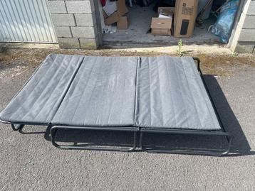 Zetel/zetelbed, Huis en Inrichting, Ophalen of Verzenden, Gebruikt, Tweepersoons, Rechte bank