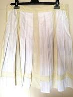 Plooi Rok. Geel wit., Vêtements | Femmes, Jupes, Taille 42/44 (L), Enlèvement ou Envoi, Blanc, Longueur genou