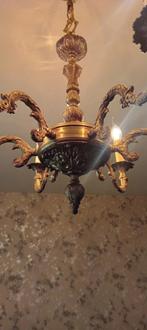 MOOIE BRONZEN ANTIEKE LUSTER, Huis en Inrichting, Lampen | Kroonluchters, Ophalen, Zo goed als nieuw, Metaal, ANTIEK