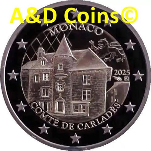 Monaco 2 Euro 2025, Postzegels en Munten, Munten | Europa | Euromunten, 2 euro, Monaco, Verzenden