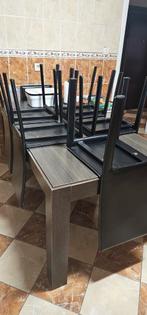 Table salle a manger 6 chaises, Maison & Meubles, Enlèvement, Utilisé, Bois brun, 4 à 6 chaises