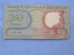 Banknote du Congo 20 fr 1962, Ophalen of Verzenden