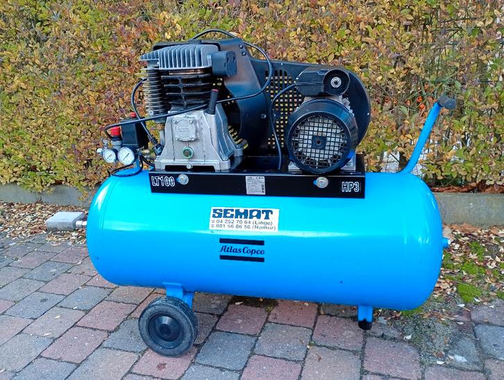 Atlas Copco 100L-compressor, Doe-het-zelf en Bouw, Compressors, Zo goed als nieuw, 6 tot 10 bar, 100 liter of meer, 400 tot 800 liter/min