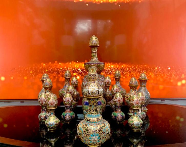 AWESOME CLOISONNÉS COLLECTION IN 3D GOLD COLOR SPECIAL FORMS, Antiek en Kunst, Antiek | Email, Ophalen