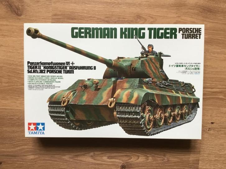 Tamiya 35169 Tiger II Porsche Turret 1/35ème + Eduard35376., Hobby en Vrije tijd, Modelbouw | Auto's en Voertuigen, Zo goed als nieuw