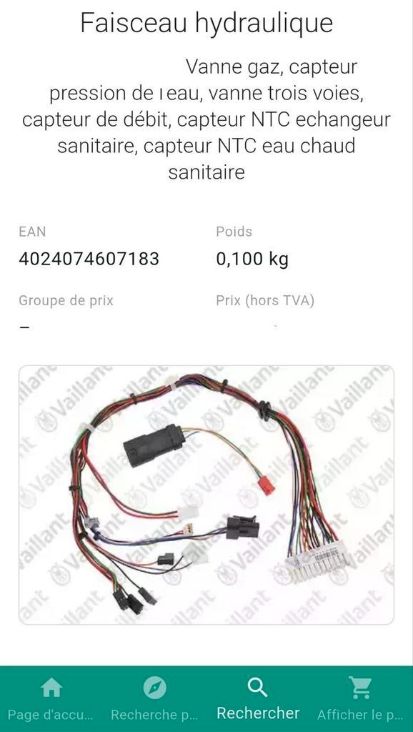 Kabelboom (hydraulik) Vaillant atmoTEC Plus, turboTEC Plus, Verzamelen, Overige Verzamelen, Nieuw, Ophalen of Verzenden