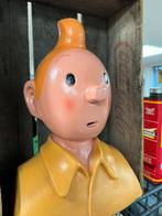 Buste publicitaire Tintin en tôle, Collections, Personnages de BD, Tintin, Utilisé, Statue ou Figurine, Enlèvement ou Envoi
