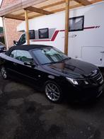 Saab 9-3 cabrio zwart met led standlicht, Autos, Cuir, Achat, Cabriolet, Boîte manuelle