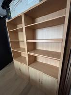 Boekenkast 2delig - lichte eik, Huis en Inrichting, Ophalen, Gebruikt