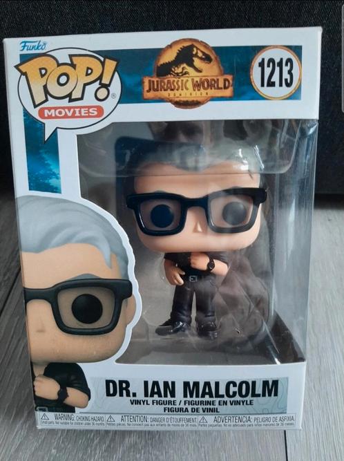 Pop Movies Dr. Ian Malcolm 1213 Jurassic World, Collections, Statues & Figurines, Neuf, Enlèvement ou Envoi