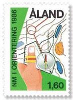 Aland 1986 - Parcours d'orientation, carte, Timbres & Monnaies, Timbres | Europe | Autre, Enlèvement ou Envoi, Non oblitéré