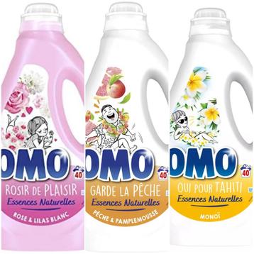 Lessives liquides Omo 40 doses - 3 parfums