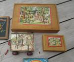 3 vintage blokken dozen, Ophalen of Verzenden, Gebruikt, Puzzelen