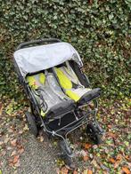 Dubbele kinderbuggy, Kinderen en Baby's, Buggy's, Ophalen, Zo goed als nieuw, Regenhoes