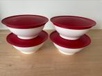 Tupperware bewaarpotjes set van 4, Huis en Inrichting, Ophalen, Zo goed als nieuw, Rood
