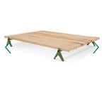 Designer bed MAGAZIN Simplon 140 cm green, Vert, Bois, 140 cm, 200 cm