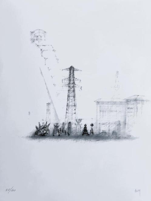 DESY - Zeefdruk / SIG - Zwarte Panter - 63 x 44 cm, Antiek en Kunst, Kunst | Litho's en Zeefdrukken, Verzenden