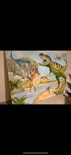 Dinoschilderij 1,5 x 2 M, Antiquités & Art, Art | Peinture | Abstraite, Enlèvement