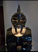 Lampe sur support en bois armure Gladiateur en acier et cuir, Enlèvement, Bois