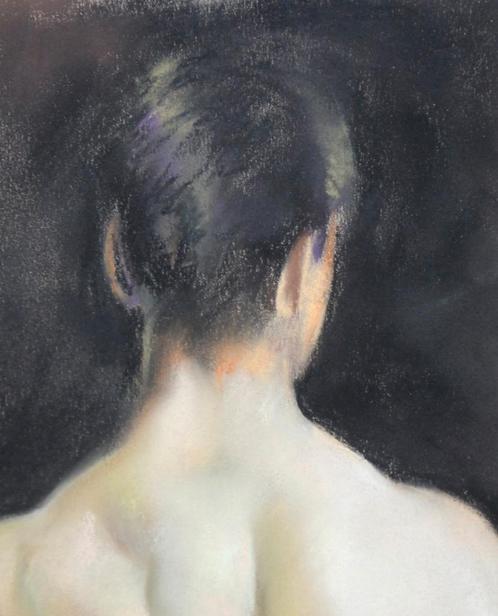 Mooie pastel schilderij de naakte man, Antiek en Kunst, Kunst | Schilderijen | Modern, Ophalen of Verzenden
