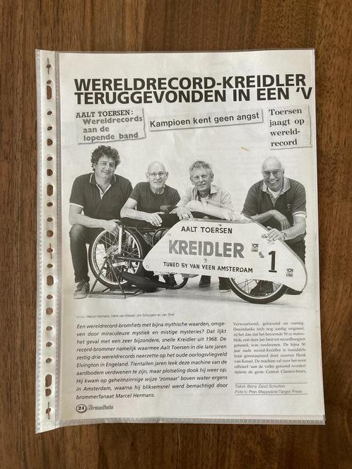 Unieke Map met documentatie Wereldrecord Kreidler Racer, Fietsen en Brommers, Handleidingen en Instructieboekjes, Zo goed als nieuw