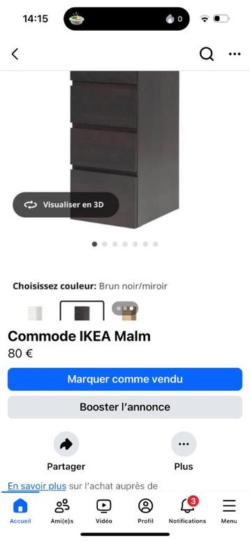 Commode IKEA, 5 tiroirs ou plus, Utilisé, Moins de 50 cm, 50 à 75 cm