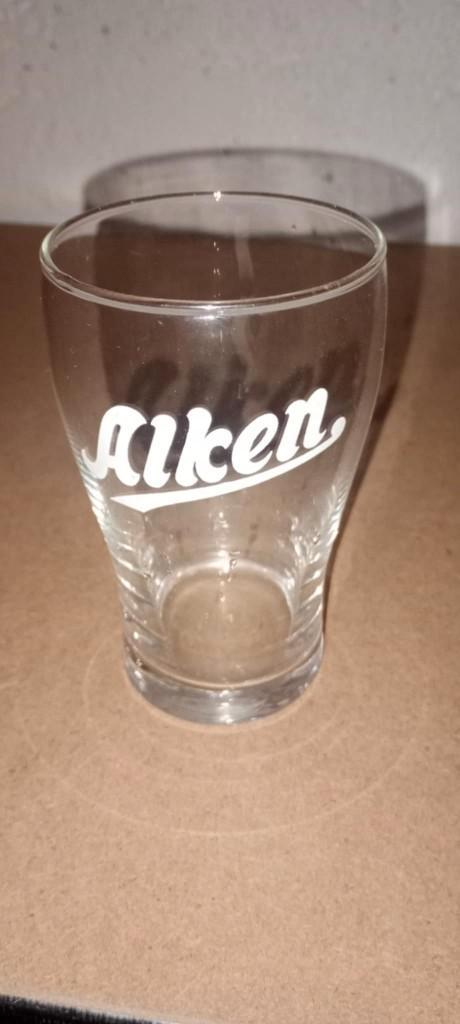 Brouwerij bier oud glas Alken, Verzamelen, Biermerken, Gebruikt, Glas of Glazen, Overige merken, Ophalen of Verzenden