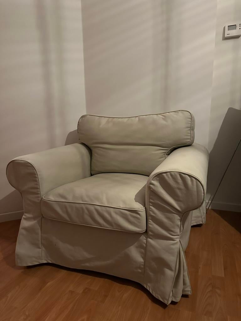 Ektorp - 1-zit fauteuil (ikea), Maison & Meubles, Fauteuils, Utilisé, Tissus, 100 à 125 cm, 75 à 100 cm, Enlèvement