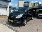 FORD TRANSIT CUSTOM * SPORT * AUT * 170PK * DUB CAB * CAMERA, Testrit aan huis, Leder en Stof, Zwart, Bedrijf